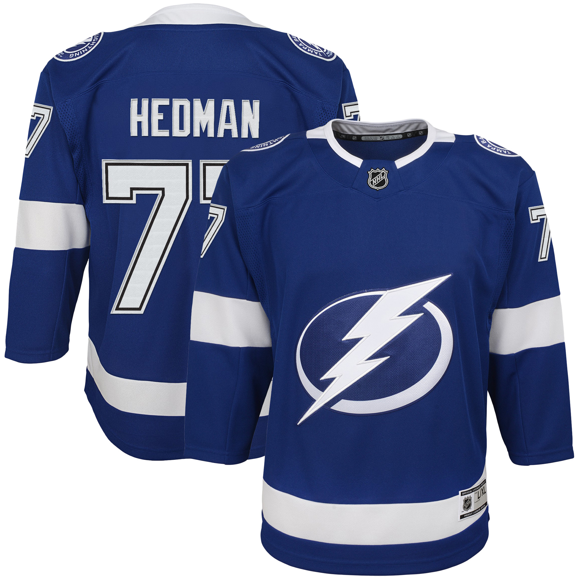 Victor Hedman Blue Tampa Bay Lightning Heim-Premier-Spielertrikot für Jugendliche Image