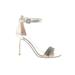 Nine West Heels: Gold Shoes - Women's Size 6 - Open Toe