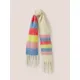 White Stuff Shelly Skinny Brushed Stripe Scarf