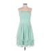 David's Bridal Cocktail Dress: Green Dresses - Women's Size 8