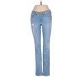 FRAME Denim Jeans - Mid/Reg Rise: Blue Bottoms - Women's Size 24