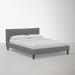 Joss & Main Ames Standard Bed Upholstered/Metal in Gray/Black | Twin | Wayfair EADA408BB4EE498B9E0332EBE8841491