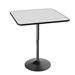 Ebern Designs Modern Tall Square Pub Table Height-adjustable Bar Table w/ Round Metal Base Wood/Metal in Black/Brown/Gray | Wayfair