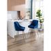 Everly Quinn Gustave 28.35" Bar Stool Wood/Velvet/Metal in Blue | 40.16 H x 20.28 W x 20.28 D in | Wayfair 1F710B99E63543EF8E68D960E2FE1809