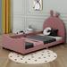 Zoomie Kids Abbondanza Twin Size Upholstered Daybed, Wood in Pink | Wayfair FFDCDDB9900D4B749E78D4780735A862