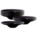 Maxwell & Williams - Caviar Black Pasta- und Suppenteller 10er Set Geschirr