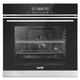 Baridi 60cm Built-In Fan Assisted, Single, Integrated 10 Function Electric Oven, Touchscreen Controls, 72L Capacity, Black/Stainless Steel - DH200