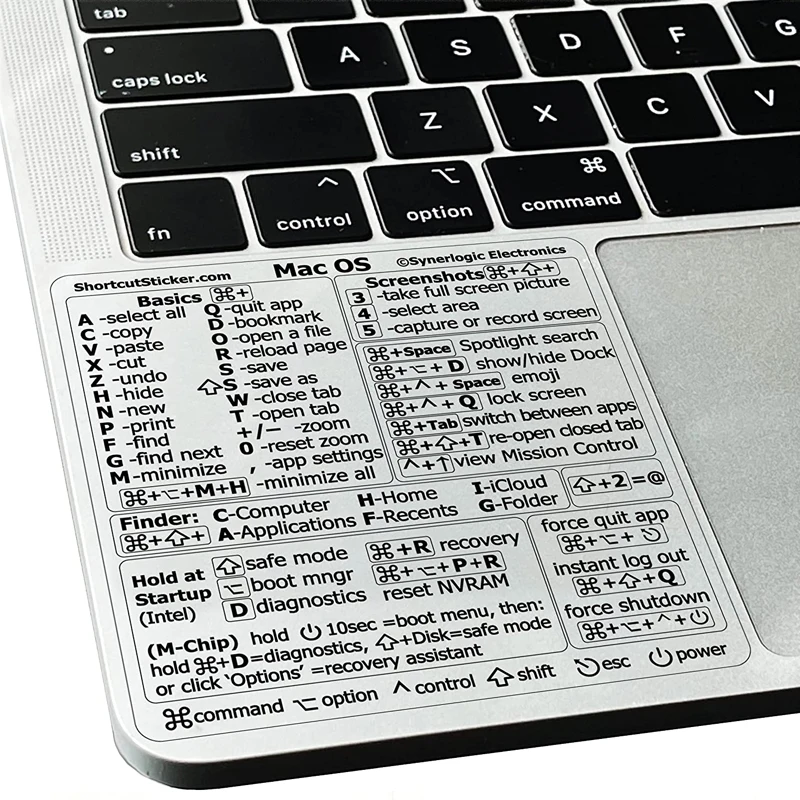 Autocollant de raccourci de clavier de référence, adhésif pour PC portable, autocollant de raccourci de bureau pour Apple Mac Chromebook fenêtre Photoshop