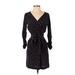 DKNY Casual Dress V-Neck Long Sleeve: Black Dresses - Women's Size P