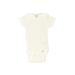 Onesies Short Sleeve Onesie: White Bottoms - Size 0-3 Month