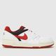 Nike full force lo trainers in white & red