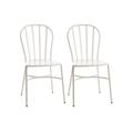 Lot de 2 chaise de jardin empilable en aluminium