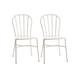 Lot de 2 chaise de jardin empilable en aluminium