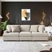Modern Apartment Sofa with Removable Back and Seat Cushions Reception Sectional Sofa ou Living Room Comfy Loveseat, Beige - N/A