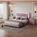 Queen Size Velvet 3-Pieces Bedroom Sets with Tufted Headboard, Bedroom Upholstered Bed Platform Bed with 2 Nightstands