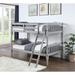 ACME Homestead Wood Bunk Bed Separable Platform Bed with Ladder, Gray