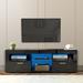 Modern TV Stand with 16 RGB LED Backlight and Remote Control and Large Storage Drawer, Fits up to 55 Inch TV