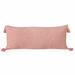 HomeRoots 14" X 36" Light Pink 100% Cotton Zippered Pillow