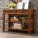 Console Table with 2 Drawers and 2 Tiers Shelves, Entryway Sofa Table Long Narrow Wood Console Table for Living Room, Brown