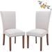 Upholstered Parsons Dining Chairs Set of 2/4/6, Fabric Dining Room Kitchen Side Chair with Nailhead Trim and Wood Legs