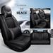 Deluxe Edition PU Leather Embroidery Car Seat Cover Cushion Pad 6D Full Surround