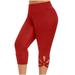 GERsome Capri Pants for Women Casual Pull On Yoga Dress Capris Work Jeggings Athletic Golf Crop Pants
