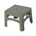 Outdoor Folding Table Foldable Picnic Table Compact Courtyard Table Portable Camping Table for Hiking Camping Garden Deck Grey Green