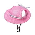 VOSS Princess Pet Cap Round Brim Dog Visor Hat Summer Outdoor Dog Breathable Sun Protection Cap