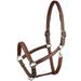 Horze Warren Soft Adjustable Genuine Leather Horse Halter | Stainless Steel Hardware