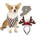 CSCHome Christmas Dog Bandana for Dogs Cats Pets Christmas Decoration Scarf Bib Adjustable Bowtie Collar Pet Scarf Bibs for Small Medium Large and Extra Large Dogs Cats