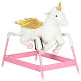 Qaba Kids Spring Rocking Horse for Kids Unicorn