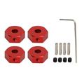 4pcs 1/10 RC Wheel Hex Hubs Nut 14mm Aluminum Wheel Hex Drive Hub for AMMRA Big Rock for Typhon for Senton Upgrade RC Car Parts-Replacement of AR310871[red]