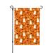 ZNDUO Cute Ghost Spiders Pumpkins Orange Pattern Halloween Garden Flag Small Yard Lawn Flag for Outdoor House Decor Holiday Home Decorations 12.5 x18