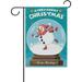 SKYSONIC Christmas Snowman in Crystal Ball Double-Sided Printed Garden House Sports Flag-28x40(in)-Polyester Decorative Flags for Courtyard Garden Flowerpot