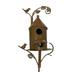 Up to 65% off Clear amlbb Metal Bird House With Poles Outdoor Metal Bird House Stake Bird House For Patio Backyard Patio Outdoor Garden Decoration