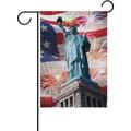 SKYSONIC Liberty Statue Independence Double-Sided Printed Garden House Sports Flag - 28x40in Polyester Decorative Flags for Courtyard Garden Flowerpot