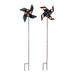 2X Patriotic Wind Spinner Garden Stake Metal US Flag Wind Spinners Stake Star And Stripe Pinwheel 4Th Of July Outdoor Yard Garden Decor 2Pcs (2)