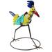 Rustic Indoor/Outdoor Roadrunner Metal Art Statue - Hand-Painted Sculpture For Garden Lawn Landscape And Home - Colorful Decoration -12-Inch