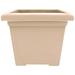 Inch Square Planter - Lightweight Decorative Outdoor Plant With Drainage For Front Porch Deck Patio Sandstone