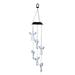 1pc Angel Shape Wind Chime Light Solar Garden Hanging Wind Bell Lights