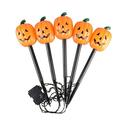 Halloween Decorations Outdoor Pathway Lights Halloween Pumpkin Led Stake Lights with 2 Lighting Modes & Waterproof for Outdoor Pathway Markers Lights for Yard Porch Lawn Pathway Garden Walkway