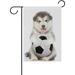 SKYSONIC Garden Flag Funny Puppy Holding A Soccer Ball Double-Sided Printed Garden House Sports Flag - 12x18in -Decorative Flags for Courtyard Garden Flowerpot