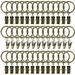 40 Pack Curtain Rings with Clips Hooks Bronze Drapery Clips with Rings Stainless Steel Metal 1 inch Curtain Hangers Clips Fits Diameter 5/8 inch Rod Bronze