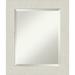 Amanti Art Beveled Bathroom Wall Mirror - Rustic Plank White Frame Outer Size: 21 x 25 in