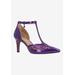 Wide Width Women's Lisha Pumps by J. Renee in Patent Purple (Size 12 W)