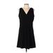 MICHAEL Michael Kors Casual Dress - Mini V Neck Sleeveless: Black Solid Dresses - Women's Size 10