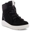 Winterboots ECCO "URBAN SNOWBOARDER", Kinder, Gr. 35, schwarz, Veloursleder, sportlich, Schuhe, Schlupfboots, Outdoorboots, Snowboots mit GORE-TEX Membran