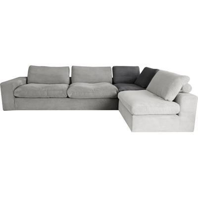 Ecksofa ALINA "Sandy", grau (gct 49, gct 79, gct 9), B:276cm T:226cm, Cord GCT (92% Polyester, 8% Nylon), Sofas, mit losen Sitz und Rückenkissen, in modernem Cordstoff Image