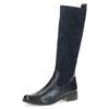 Stiefel CAPRICE, Damen, Gr. 42, XS-Schaft, blau (dunkelblau), Leder, Textil, elegant, Schuhe, Blockabsatz, Langschaftstiefel, Businessstiefel, bequeme Weite