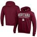 Men's Champion Maroon Montana Grizzlies Stacked Logo Volleyball Eco Powerblend Pullover Hoodie